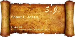 Somosi Jetta névjegykártya